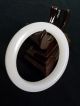 China ' S Rare Natural Fine White Hetian Jade Hand - Carved Bracelet 62 Mm Necklaces & Pendants photo 1