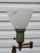 Vintage Antique Cast Iron Floor Lamp Milk Glass Shade Lights Architectural Loft Lamps photo 4