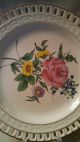 K G Keller Guerin Luneville France Rose Cabinet Plate Reticulated Plates & Chargers photo 1