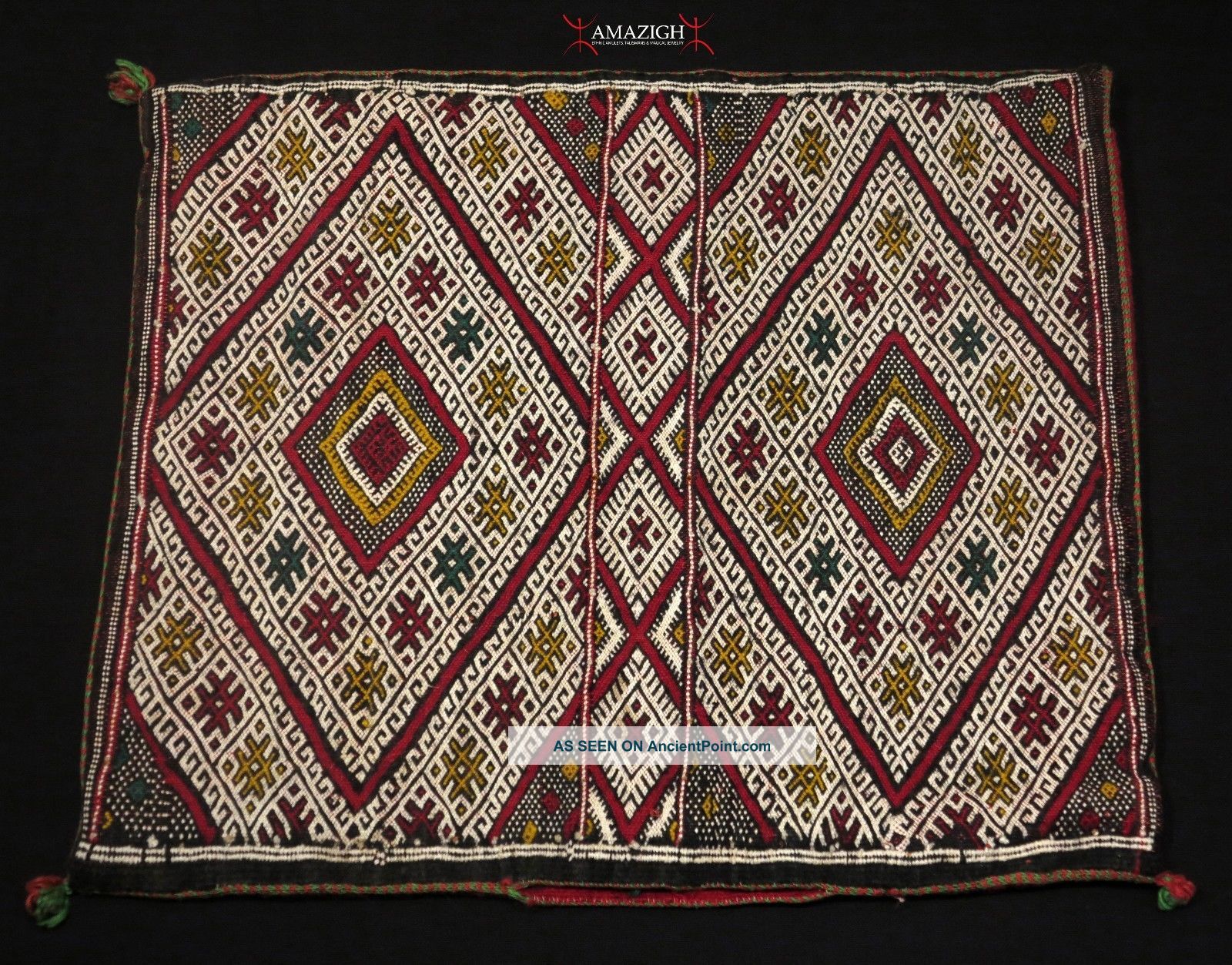 Old Fine Berber Pillow – Zemmour Tribe – Middle Atlas,  Morocco Other African Antiques photo