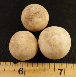 3 Clay Indian Game Stones Found Near Boone Lake Tennessee Ceramic photo