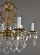 Spanish Brass & Crystal Chandelier C1950 Vintage Antique French Style Ornate Chandeliers, Fixtures, Sconces photo 3