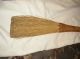 Vintage Antique Whisk Straw Broom Wood Handle Farmhouse Fireplace Hearth Hearth Ware photo 1