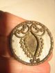 Antique Celluloid In Brass Rim Bud Scrolls Twinkle Border Button Buttons photo 2