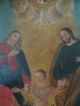 Antique Retablo On Tin Image Of The Holy Family Latin American photo 2
