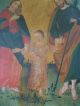 Antique Retablo On Tin Image Of The Holy Family Latin American photo 3
