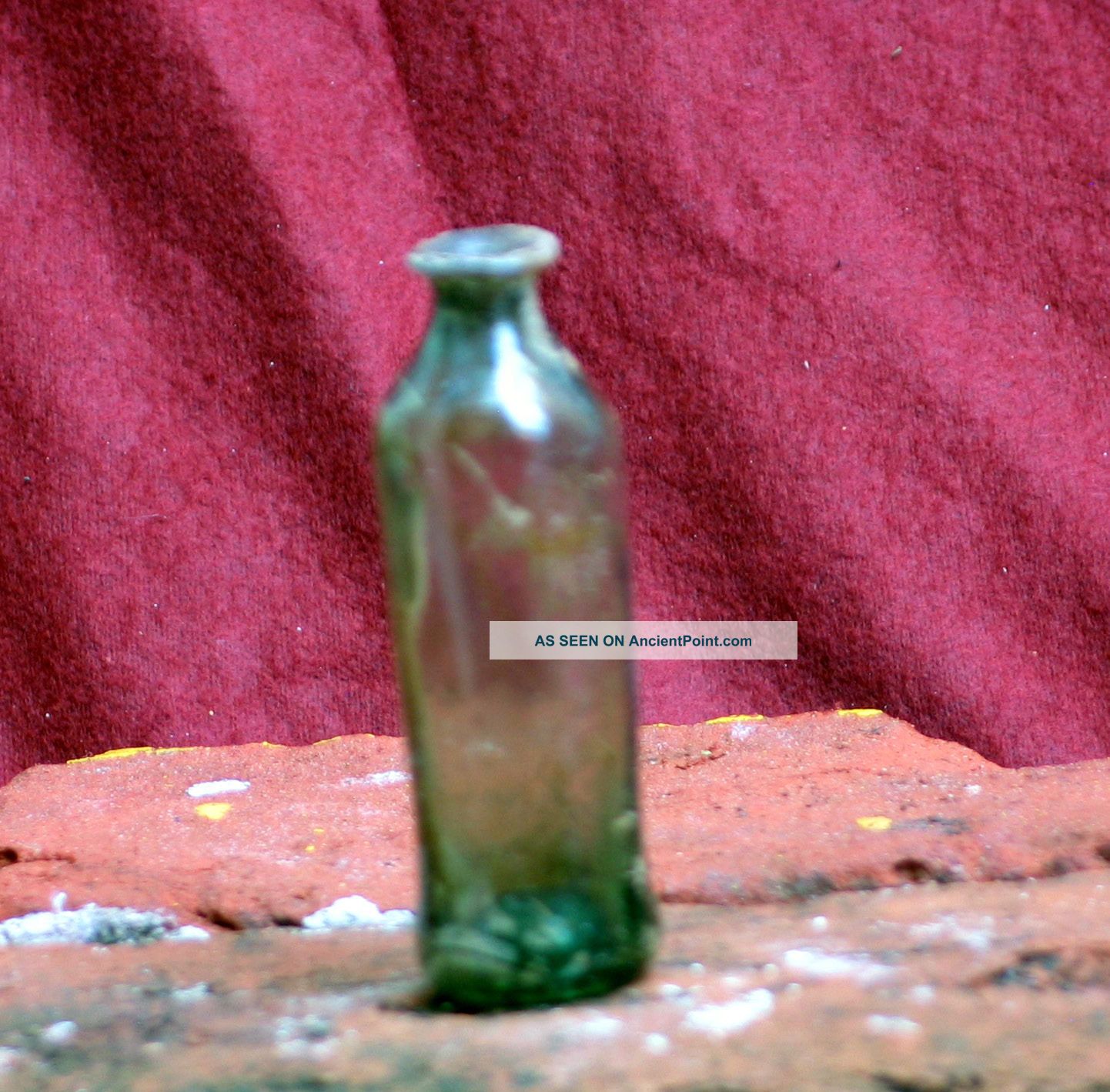Quality 17th.  Century Green Glass Medicin Bottle,  Found In Amsterdam Other Antiquities photo