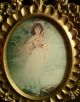 Vtg Fancy Ornate Hollywood Regency Oval Gold Plastic Framed Pictures Italy Mirrors photo 1