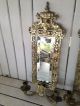 Exquisite Heavy Early 1900s Brass Wall Sconces Beveled Mirror Fish Top Mirrors photo 4