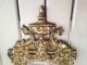 Exquisite Heavy Early 1900s Brass Wall Sconces Beveled Mirror Fish Top Mirrors photo 6