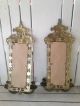 Exquisite Heavy Early 1900s Brass Wall Sconces Beveled Mirror Fish Top Mirrors photo 7