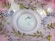 C1890 Victorian Art Glass Bride ' S Bowl Shaded Pink W/floral Enamel Bowls photo 3
