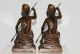 Antique Jennings Brothers Bronze Native American With Spear Bookends J.  B.  2245 Metalware photo 4