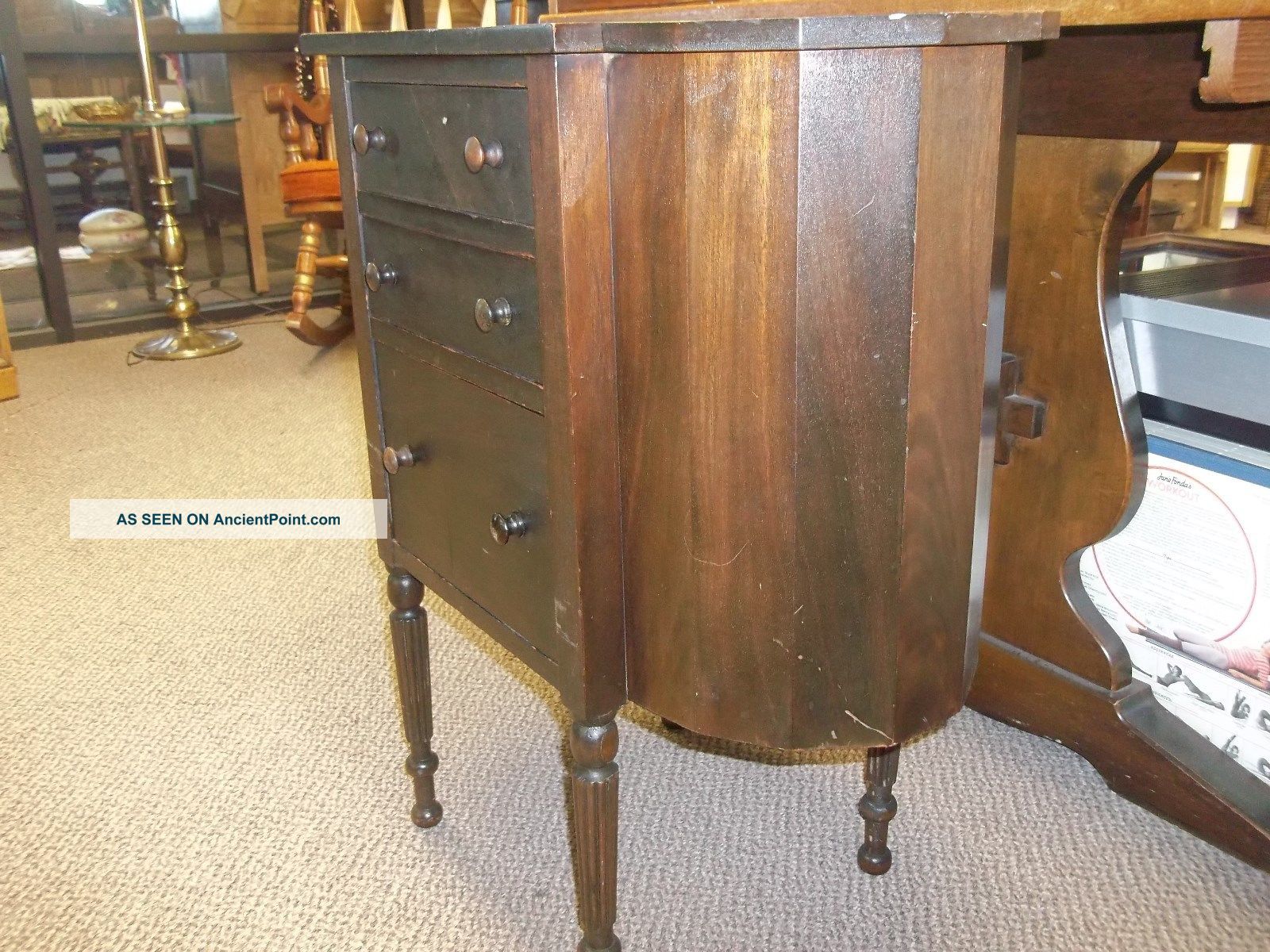 1950 ' S Mid - Century Sewing Table - Cabinet Martha Washington Federal Style 1900-1950 photo