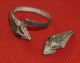 Celtic Ancient Silver Ring - Snake Circa 100 Bc - 1745 - Roman photo 1