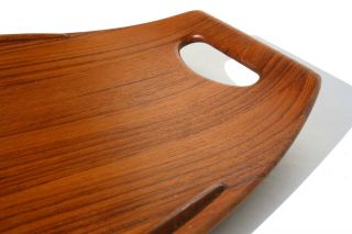 Vintage Mid - Century Danish Modern Dansk Large Teak Tray Denmark photo