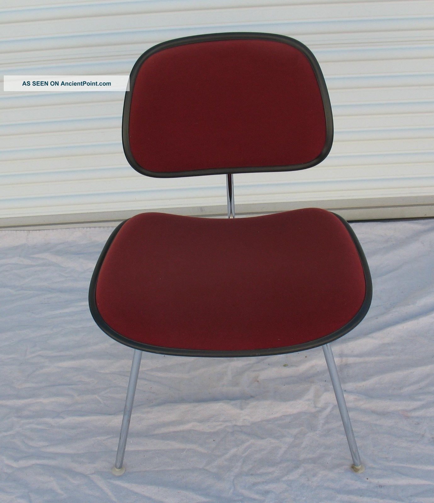 Midcentury Modern Fabric Padded Miller Eames Dcm Dining Chair 1 Mid-Century Modernism photo