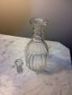 Antique Early Regency 19th C 3 Ring Crystal Decanter Fancy Stopper,  2 Available Decanters photo 4