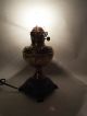 Fancy Shiny Brass Rochester Kerosene Lamp Oil Converted Electric Table Pewter Lamps photo 2