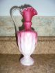 Victorian Herringbone Peachblow Satin Glass Ruffled Rim Vase Mt Washington 19thc Vases photo 1