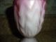 Victorian Herringbone Peachblow Satin Glass Ruffled Rim Vase Mt Washington 19thc Vases photo 3