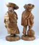 Large Vintage Carved Wood Figures Pair Dancer & Guitarist By Yepez Adan Ecuador Carved Figures photo 3