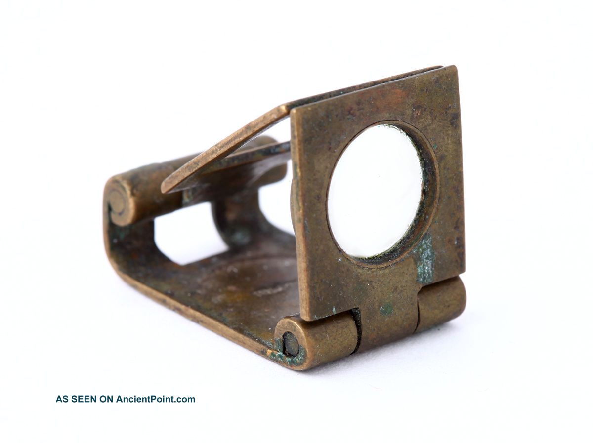 Antique Bausch & Lomb Pocket Folding Magnifier Magnifying Loop B&l Opt Co Vtg Optical photo