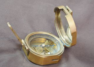 Brass Brunton Compass Science & Engineering Geological Vintage Marine Gift photo