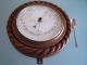Oak Rope - Twist Aneroid Barometer C1890 Nicely Carved Looks Good But Not Other Maritime Antiques photo 1