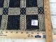 Antique Early Primitive Coverlet Indigo Blue Oatmeal 18x35 