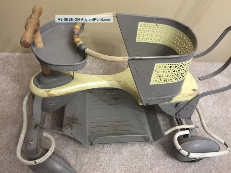 Vintage Antique 1940 ' S Gray & Yellow Taylor Tot Stroller W/ Fenders Baby Carriages & Buggies photo