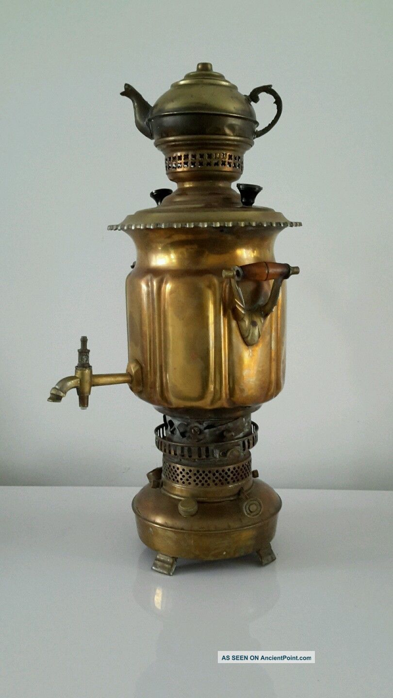 Arabic Samovar Islamic Copper Tea Pot Water Boiler Marked / Signs Islamic photo