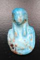 Egyptian Blue Glazed Faience Pharaoh Head Amulet Pendant Egyptian photo 4