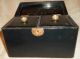 Estate Find Japanese ? Vintage Lacquer Wooden Tea Caddy Birds Divided Lids With Tea Caddies photo 3