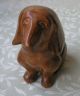 Vintage German Wood Carving Oberammergau Dachshund Animal Figure Carved Figures photo 1