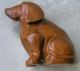 Vintage German Wood Carving Oberammergau Dachshund Animal Figure Carved Figures photo 3