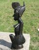 African Art Statue Figurative Africa Ebony Ebene Kneeing Statue Woman Lady Body Sculptures & Statues photo 2