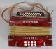 Vintage Red Hohner Club Iib R Diatonic Button Harmonica Accordion Zydeco Other Antique Instruments photo 8