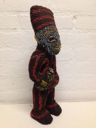 Cameroon: Old And Rare Tribal African Bamun Beads Figure. photo