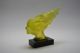 Czech Art Deco Uranium Glass Spirit Of Wind Sculpture Hoffmann Marked Art Deco photo 1