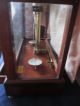 Vintage Christian Becker Chemical Balance Scale In Walnut Wood & Glass Case Scales photo 1