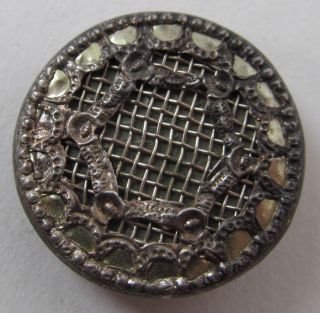 18th Century Repoussé,  Fiber Or Twine Back Button photo