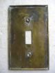 Vintage Made Usa.  040 Solid Brass Electrical Single Switch Cover Plate,  Exc, Switch Plates & Outlet Covers photo 1