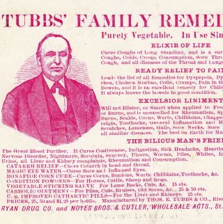 Man Or Beast Teething Toothache Remedy Liniment Tubbs Cure - All Advertising Card photo