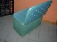 Vintage Mid Century Modern Pearl - Wick Teal Storage Hassock/bench/hamper/chest Post-1950 photo 10