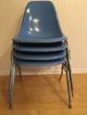 Herman Miller Charles Eames Fiberglass Side Shell Chairs 4 Light Blue Rare Mid-Century Modernism photo 3