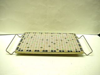 Vintage Ceramic Tile Hot Plate With Metal Stand photo