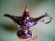 Handwork Miao Silver & Cloisonne Carving Flower Magical Aladdin Lamp Pink Nr Other Chinese Antiques photo 1