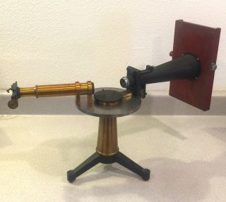 Antique Late 19th Century Spectroscope With Camera Photographic Attachment photo