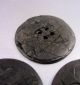 3 Antique Buttons Hand Carved Shell Dark Mother Of Pearl Buttons photo 7